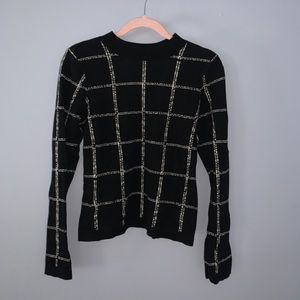 Black and White Checkered Sweater